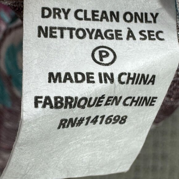 Ramy Brook Blouse Womens Small Wine Blue Pullover Sidney Printed Flutter Sleeve - Picture 10 of 11